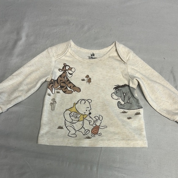 Disney Long Sleeve Tee with Whimsical Winnie the Pooh Characters - Picture 1 of 3